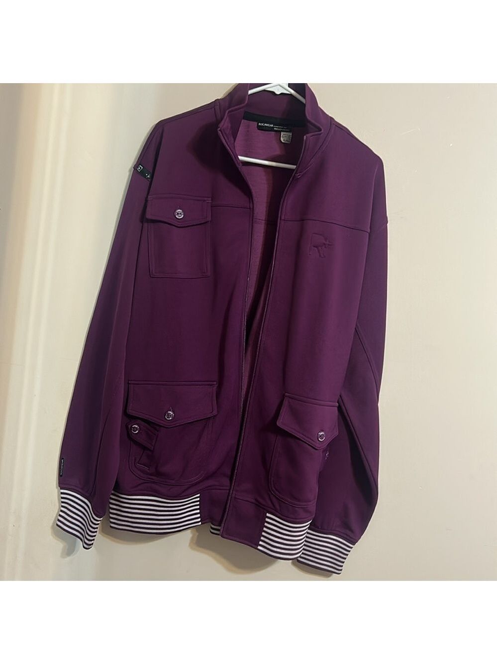 RocaWear Full Zip Up Purple Pocket Jacket XL